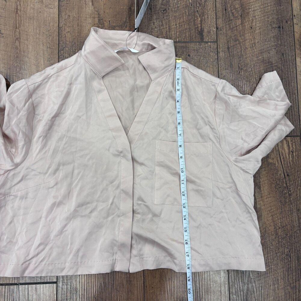 NWT Lunya 100% Washable Silk Delicate Pink Sleep Top ONLY Sz Medium Quiet Luxury - Picture 10 of 11